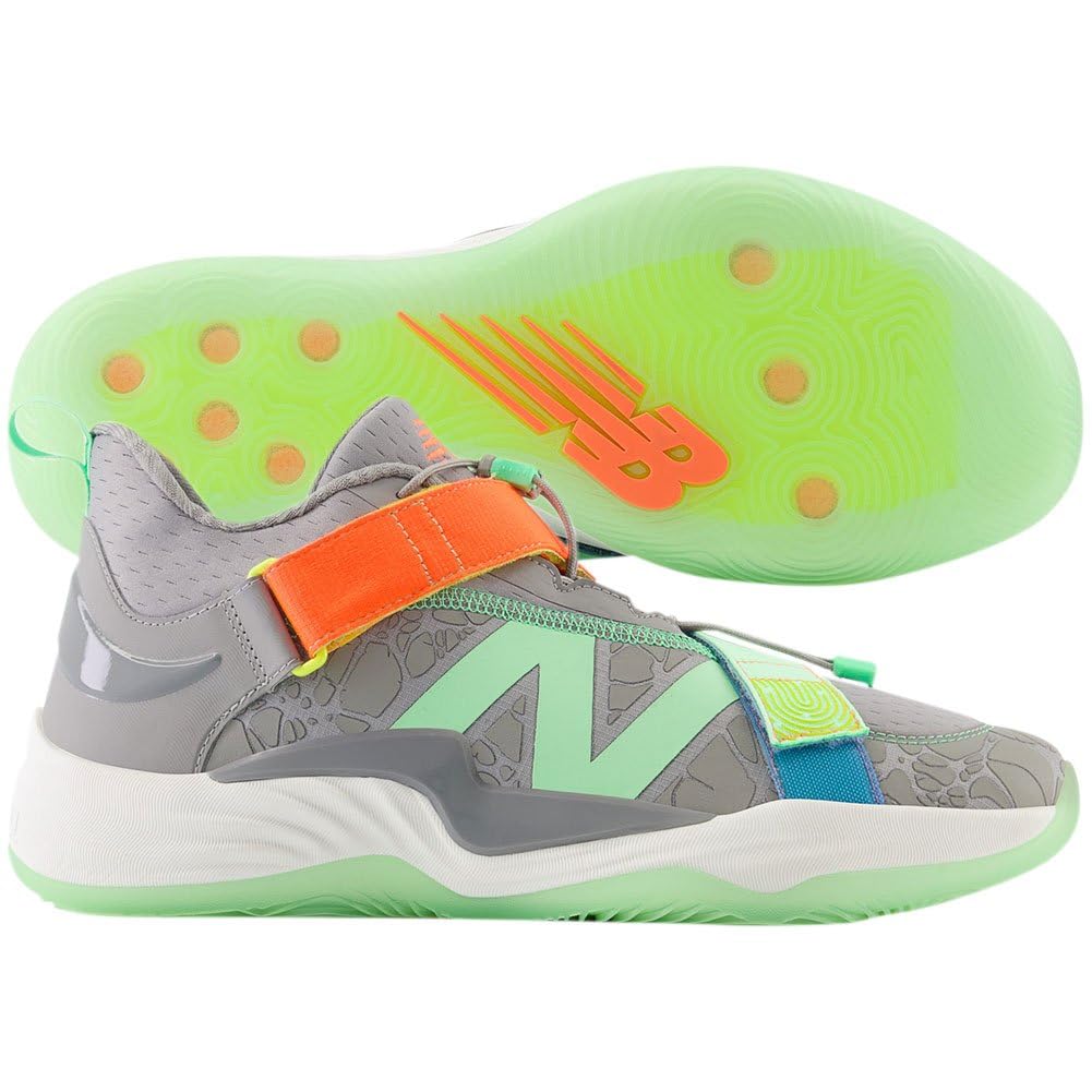 New Balance Unisex FuelCell Lindor 2 Pre-Game Baseball Shoe, Team Away Grey/Electric Jade/Neon Dragonfly, 11.5 US Men