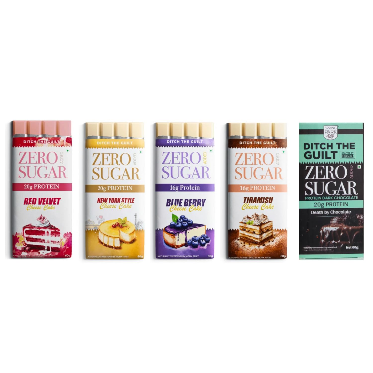COUGAR Ditch The Guilt Zero Added Sugar Protein Chocolate Bar Tiramisu Cheese Cake, New York Style Cheese Cake, Blueberry Cheese Cake, Red Velvet Cheese Cake, Death By Chocolate, 5 flavour of 60g Each (B0DF5H2TFZ) Amazon Price History, Amazon Price Tracker