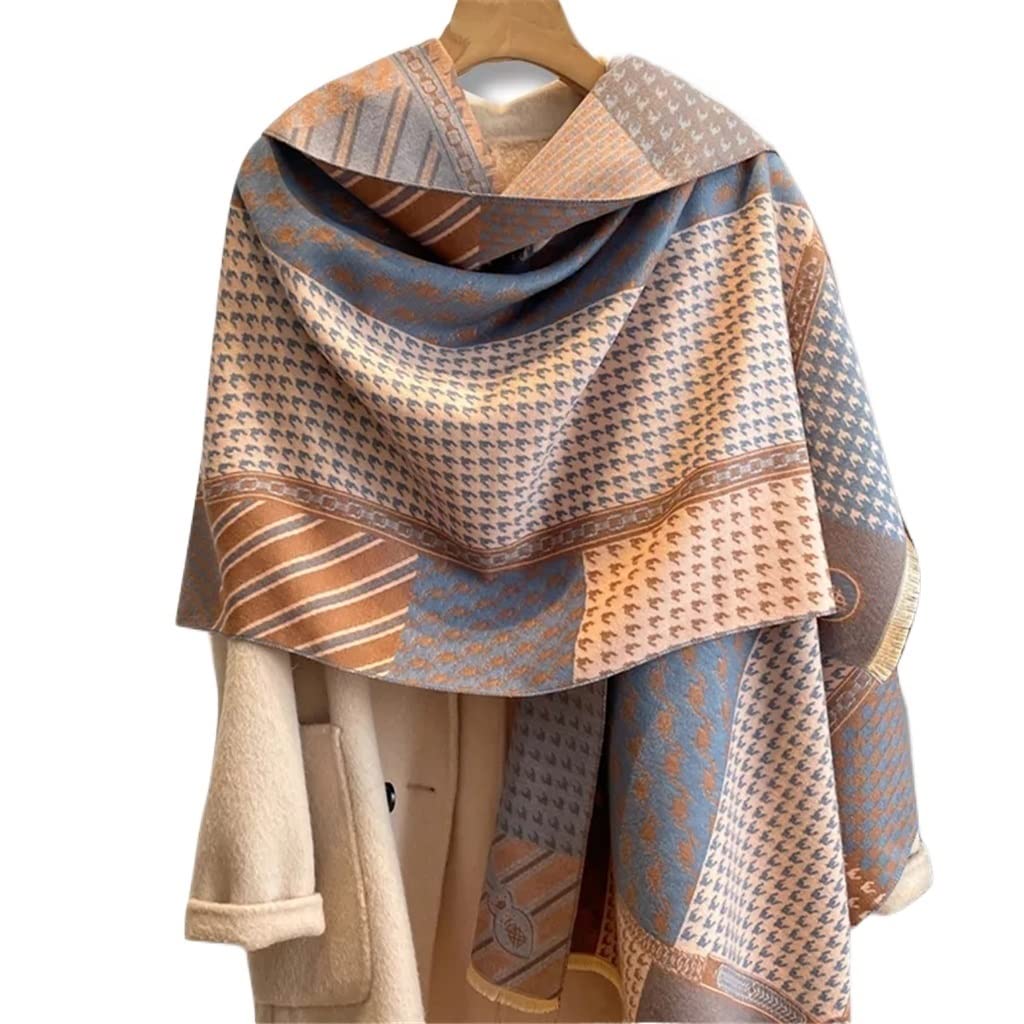 MUSUMI Bufanda de Cachemira de imitación para Mujer, Manta Gruesa, Chal cálido, pañuelo Envolvente de Invierno para Mujer