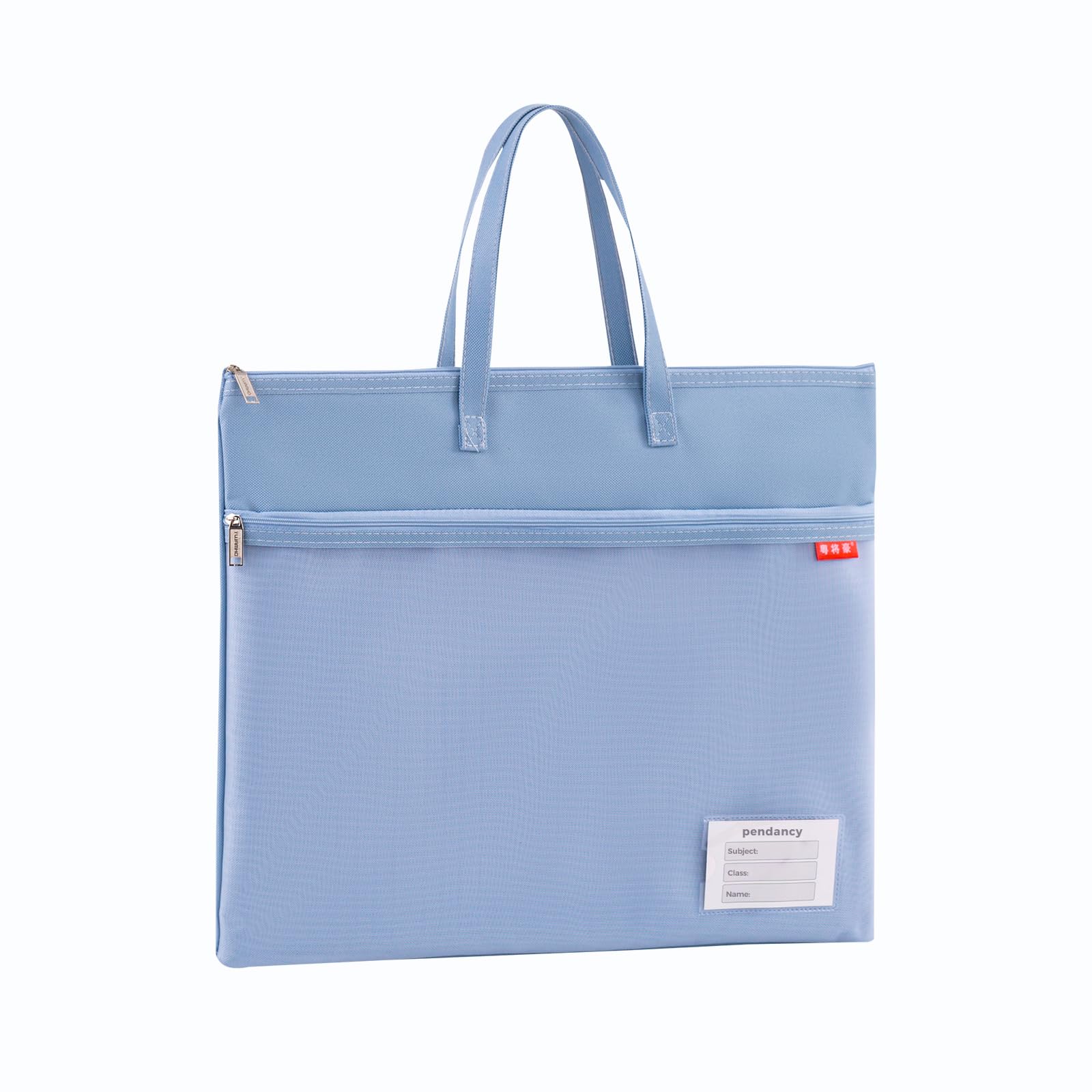 A3 Document Wallet with Zip Mesh Pocket and Handle Office Blue