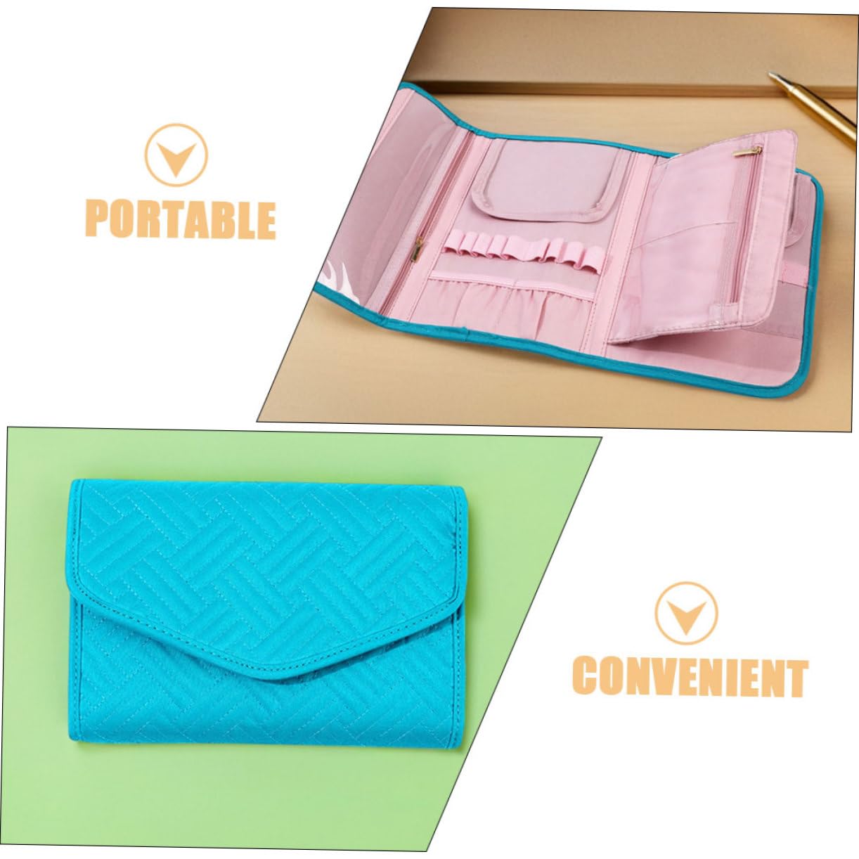 ULDIGI Bolsa Organizadora para Accesorios de Crochet de Tela Oxford y Portátil con Cierre para Ganchillos Agujas y Almacenamiento de Hilos