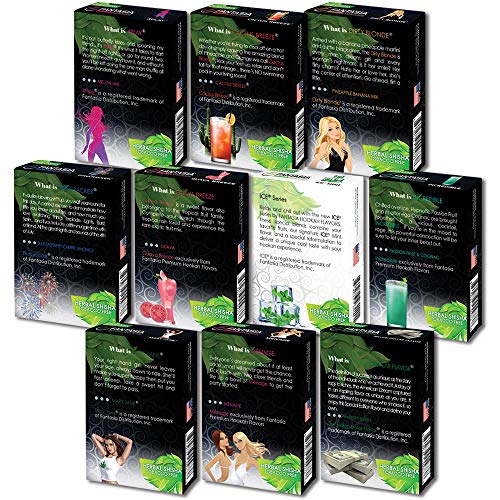 Fantasia Nikotinfreie Wasserpfeife, Hookah Shisha Geschmacksrichtungen, Tabak- & Nikotinfrei, Exotische Sortenpackung… – Bild 3