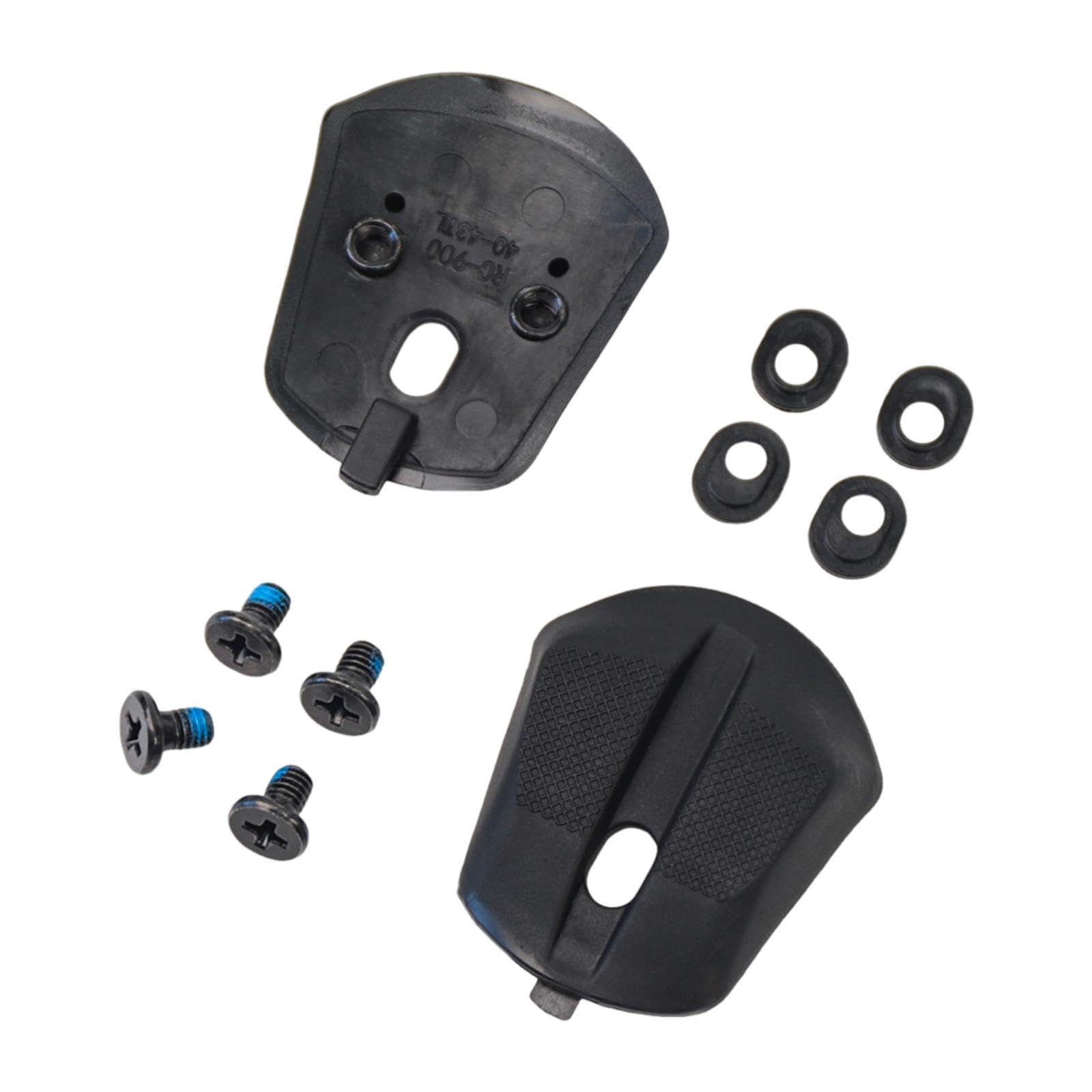 2 Piezas de Almohadillas para Talón de Zapatos de Ciclismo, Tornillos Y Juntas, Pieza de Acero Al Carbono TPU, Pieza de Repuesto para Reparación,