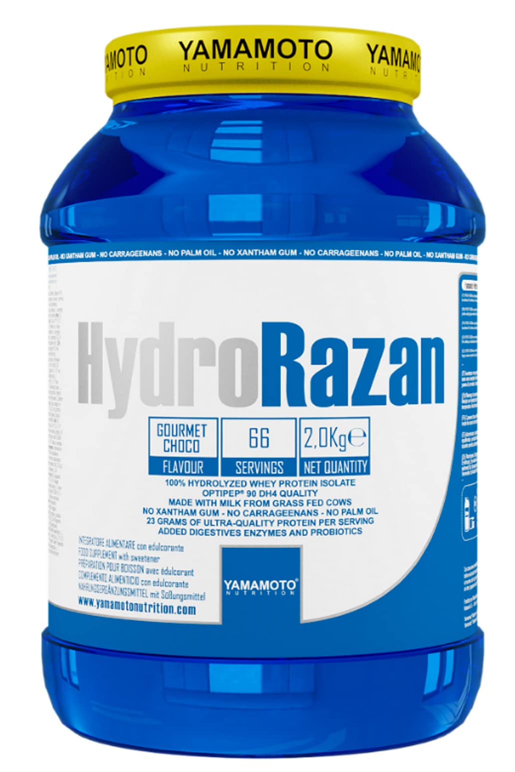Hydro RAZAN Optipep - 2000 gr - protéines whey lactosérum hydrolysées, certifiées Grass fed (2 kg, chocolat)