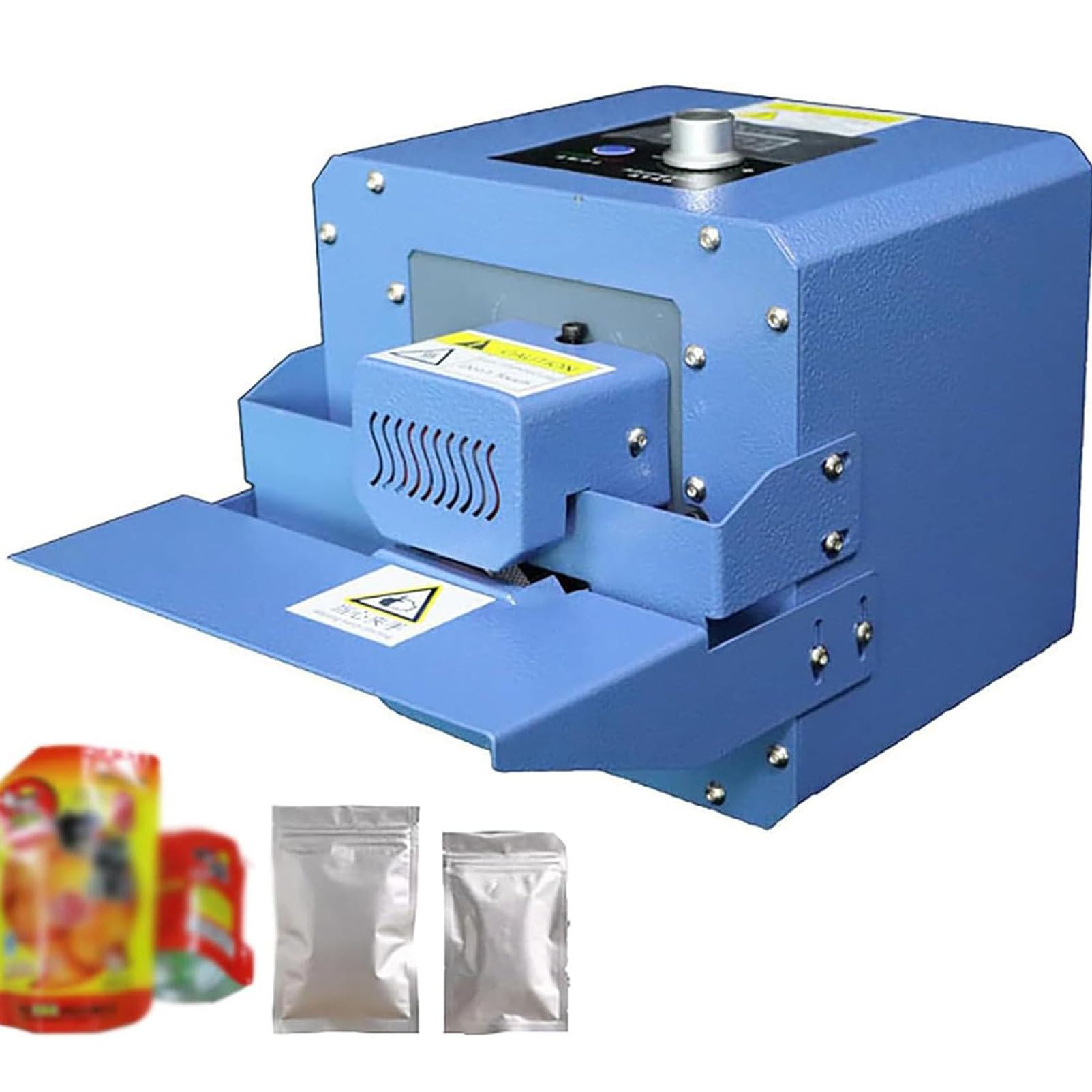 Selladora térmica automática de Bolsas de plástico de 300 W, selladora de Banda Continua, envasadora automática de Alimentos de 5 m/min, selladora Industrial para Bolsas de Papel k