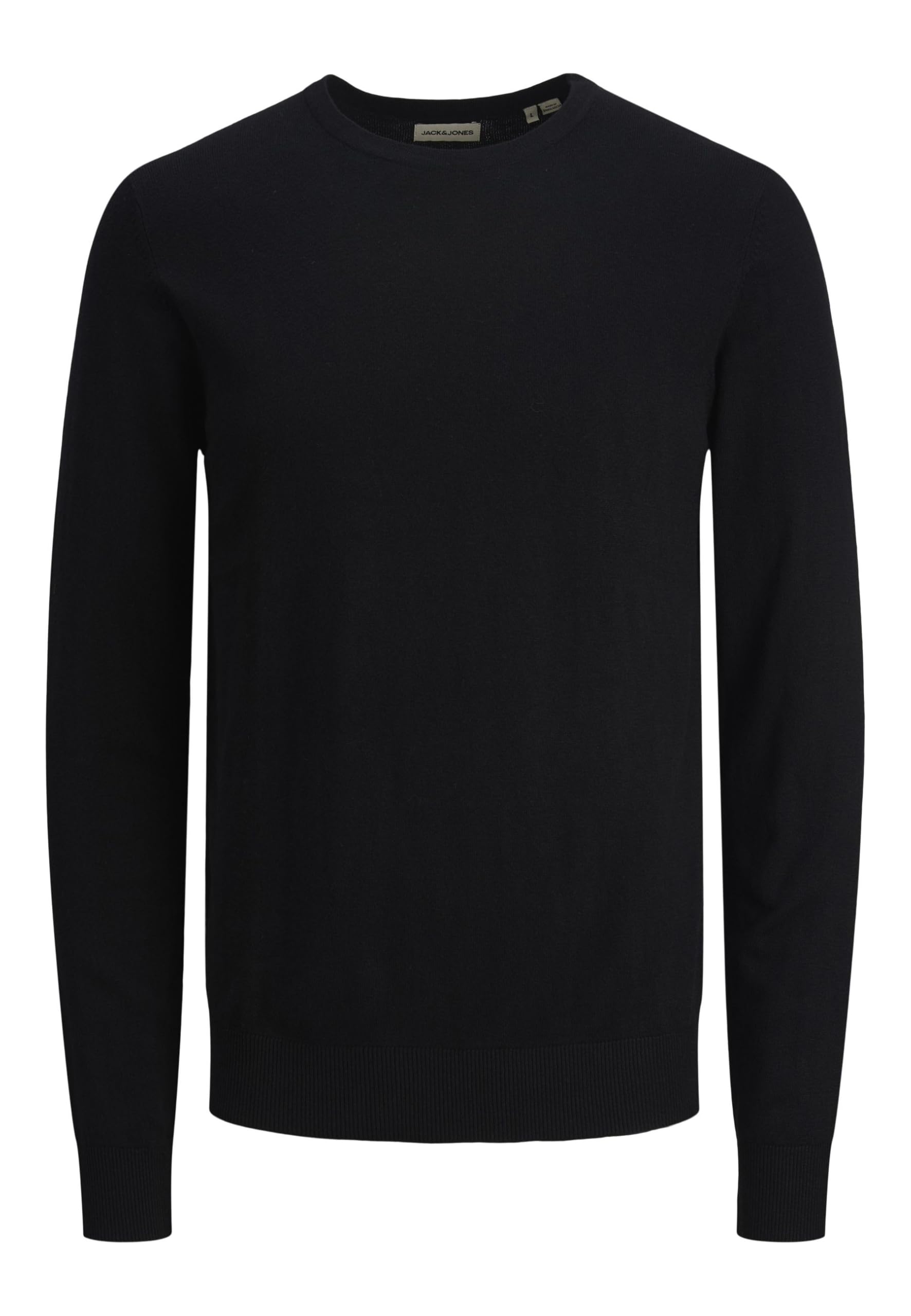 JACK & JONES Knitted Pullover Plain Knitted Pullover XL, Black, XL