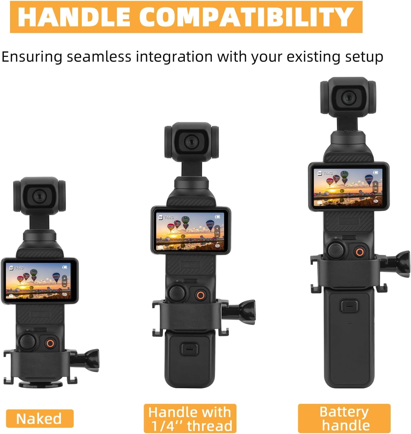 BRDRC Pocket 3 Extension Adapter, Magnetic Mount Magnet Bracket Expansion Adapter Holder with Cold Shoe for DJI Osmo Pocket 3 Creator Combo Handle Accessories