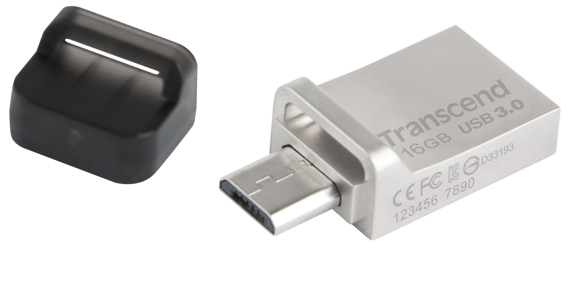 Transcend Ts16Gjf880S Pen Drive Usb 3.0 Otg Android 16 Gb, Argento