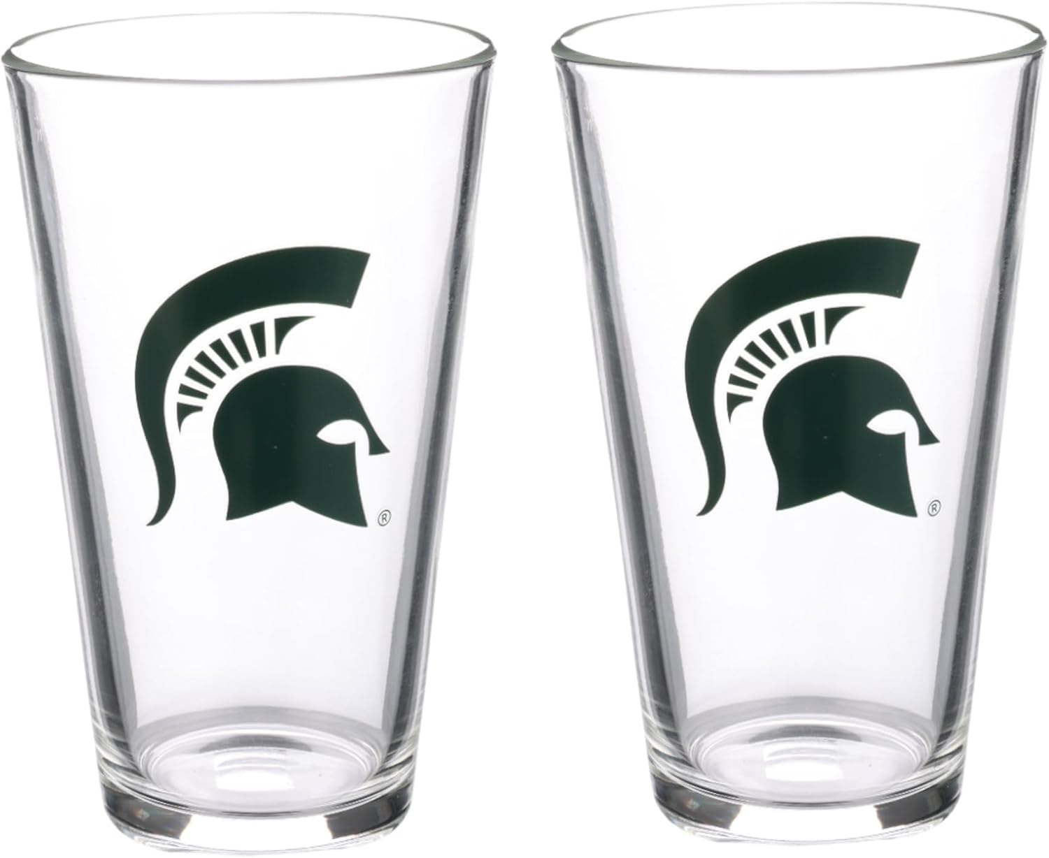 The Memory Company Officially Licensed NCAA 16 oz Pint Glasses Set of 2-16 oz Pint Glass, Licensed Team Drinkware, Stylish Gameday Glassware, Team Logo
