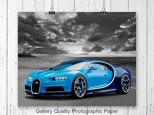 Miniatura 6 de Lamborghini McLaren Ferrari Bugatti Wall Art - Boys Room Decor - Race Car Decor - Sports Car Posters Set - Man Cave Decor - Garage Wall Decor - Bar