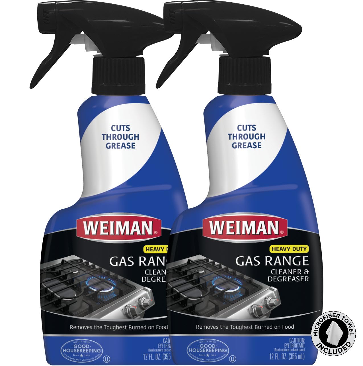 Weiman Gas Range Cook Top Cleaner and Degreaser 12 Ounce 2 Pack