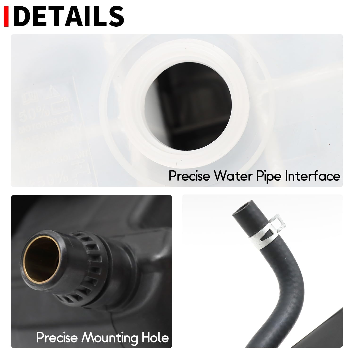 Dasbecan Engine Coolant Reservoir Tank - Fits 2011-2014 Ford F-150, 2015-2017 Expedition & Lincoln Navigator 3.5L, Replaces 8C3Z8101A