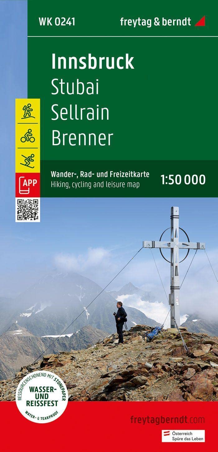 Innsbruck - Stbai, Sellrain, Brenner - Hiking, Cycling and Leisure Map