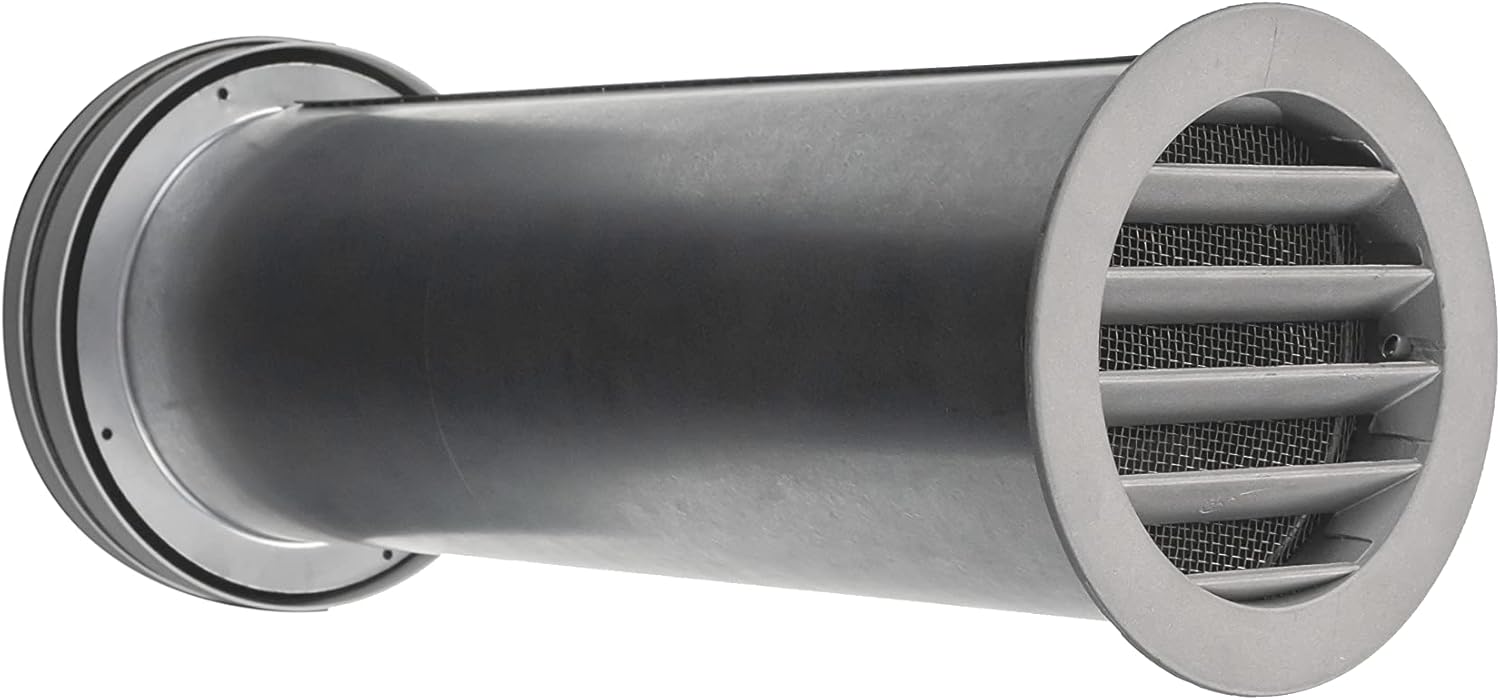 Repa Market 4" Inch Through-Wall Telescopic Ventilation Kit - Adjustable Air Supply Vent - Soundproof DIY Friendly - Modern Steel Diffuser - Aluminum Alloy Vent Grille Intake/Exhaust Vent Cover