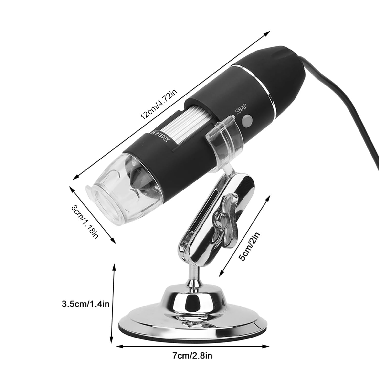 New Handheld Microscope Digital X4 1600X LED Camera HD With Bracket