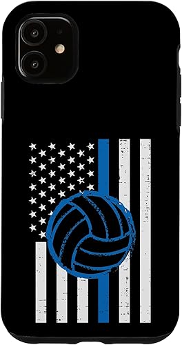 Miniatura 8 de US Flag Blue Line Volleyball Vintage Patriotic Police Cop Case for iPhone 17