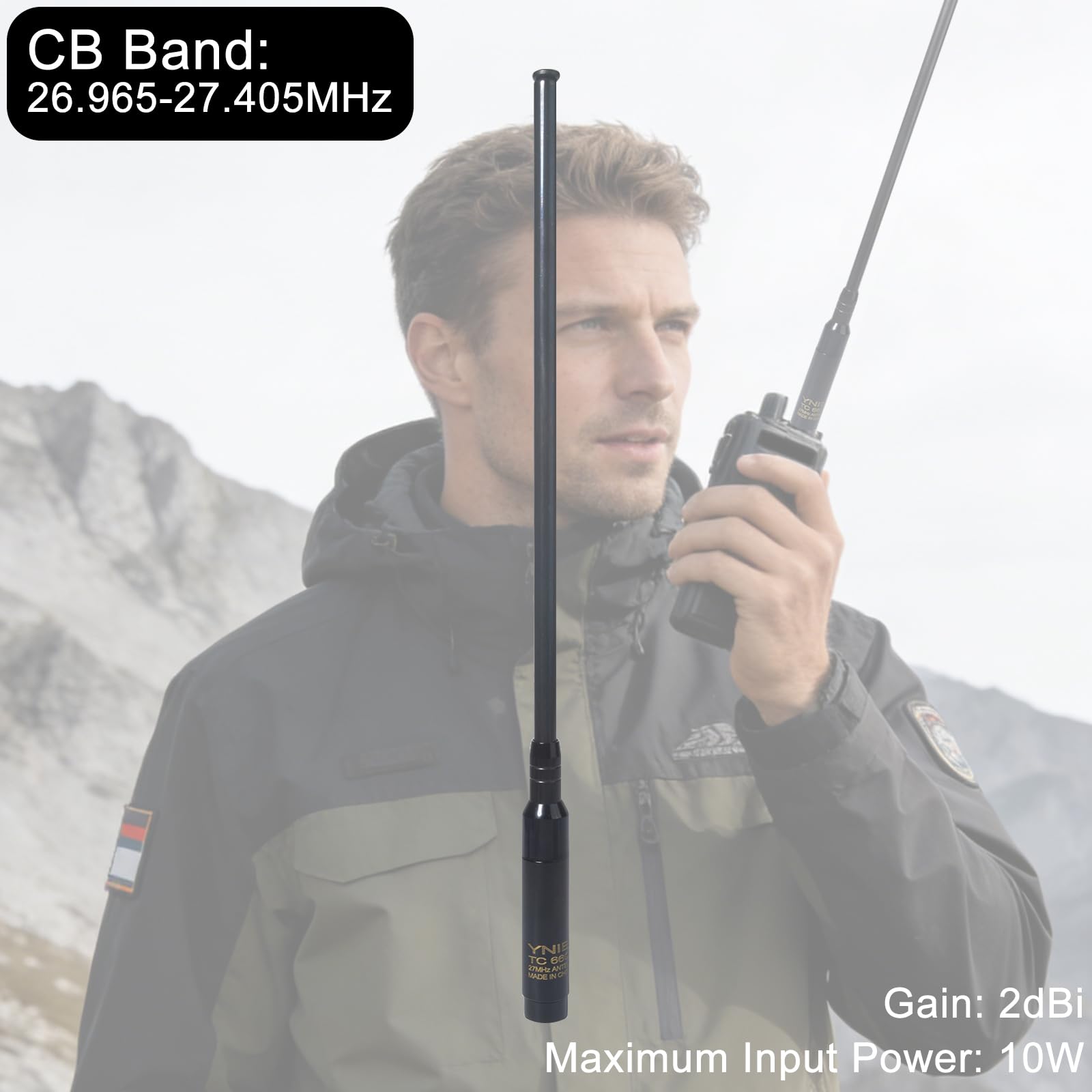 Antenne Télescopique CB 27 MHz de Connecteur SMA Femelle, Compatible avec Baofeng Quansheng, Radios CB portatives et Talkies Walkies