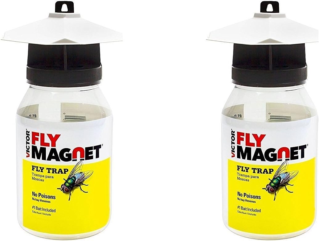 Victor M380 Fly Magnet 1-Quart Reusable Trap With Bait(2Pack)