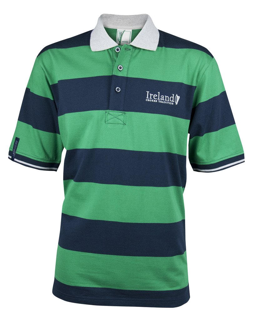 CROKER Striped Harp Casual Golf Shirt