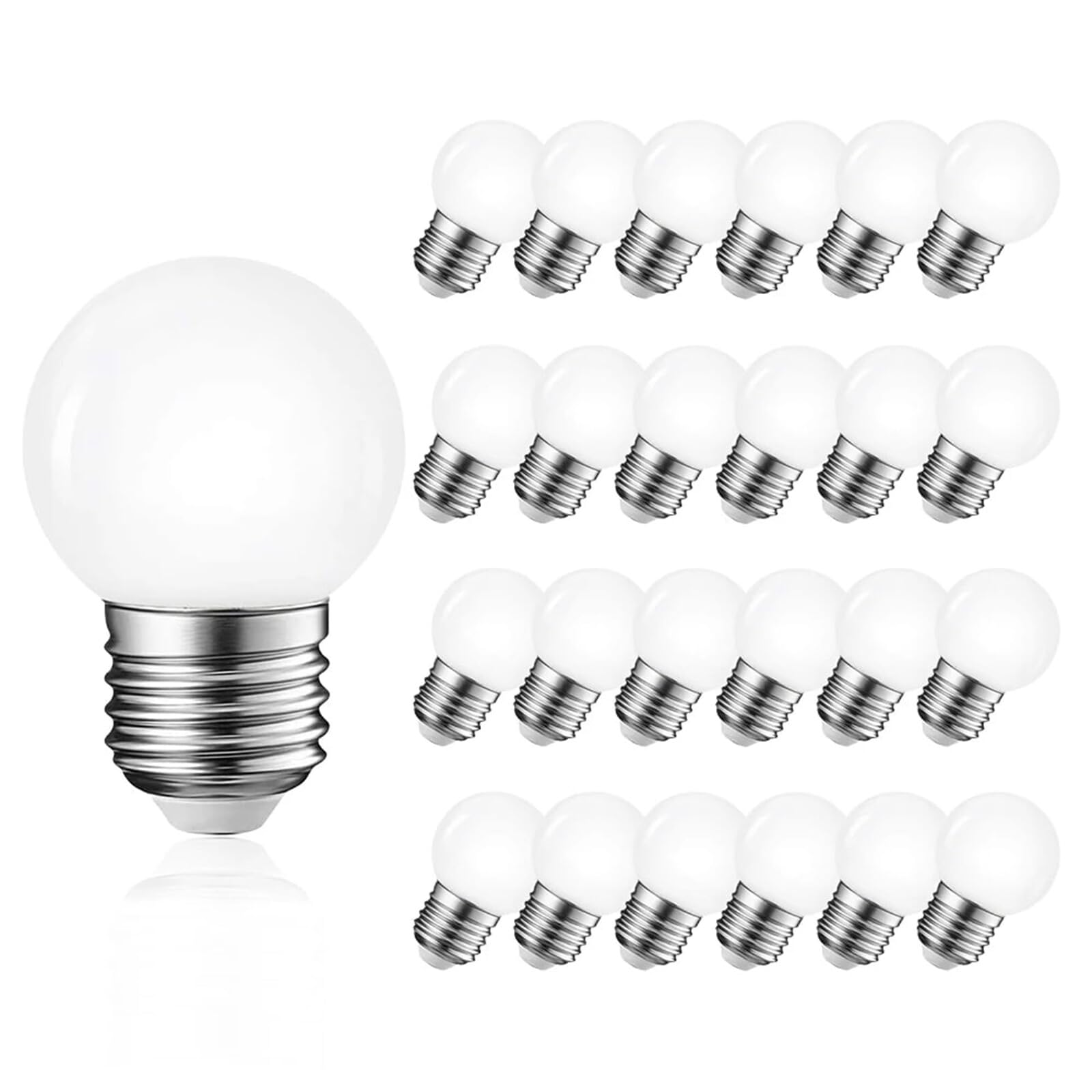 Bombilla LED G45 de plástico, globo lechoso, E27, ACdena de luces blanca, 1W, 2W y 3W, para fiestas en el jardín (E27, 220V, 3W)
