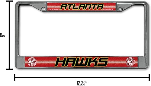 Vista 66 de NBA Bling Chrome License Plate Frame with Glitter Accent