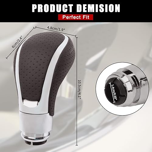 Miniatura 4 de Pomo de cambio automático de marcha Reemplazo de pomo de cambio de cuero para Buick Verano Regal GM Opel Insignia Vauxhall 2009-2013 Palanca de