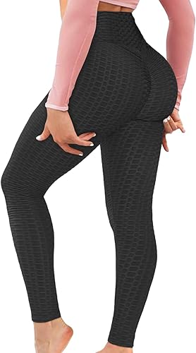 AIMILIA - Leggings para mujer, levanta glúteos, anti celulitis, cintura alta, pantalones de yoga, entrenamiento, control de abdomen, mallas