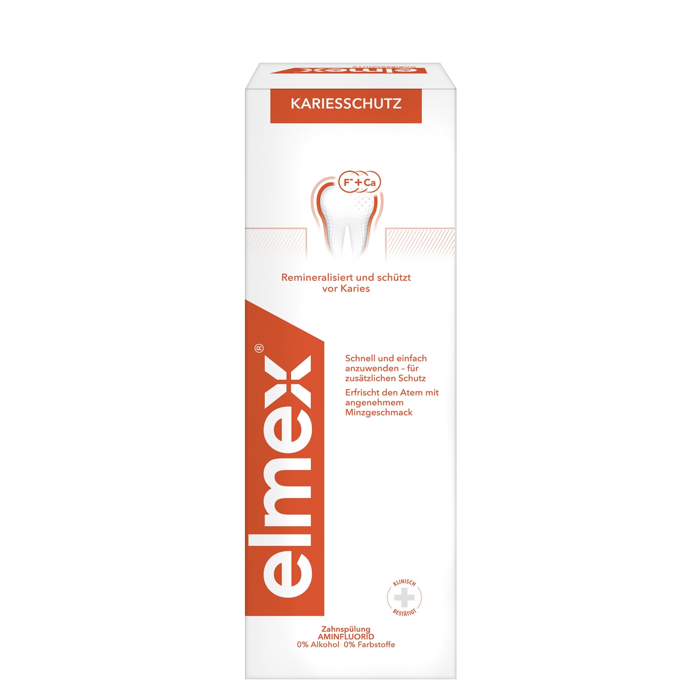 elmex Balsamo per la bocca, protezione carie, 6 x 400 ml, pulizia antibatterica dei denti senza alcool, protegge efficacemente dalla carie, per l'uso quotidiano con doppio scudo di calcio attivo
