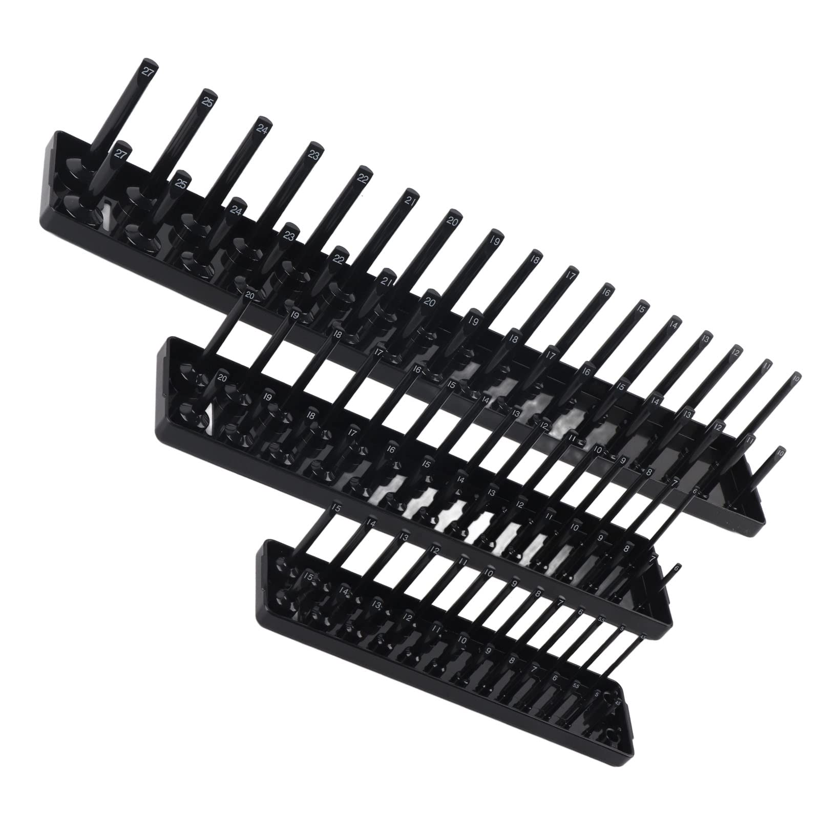 Socket Organizer, Socket Organizer Tool Tray Set Holder 3PCS Tray Set 1/4