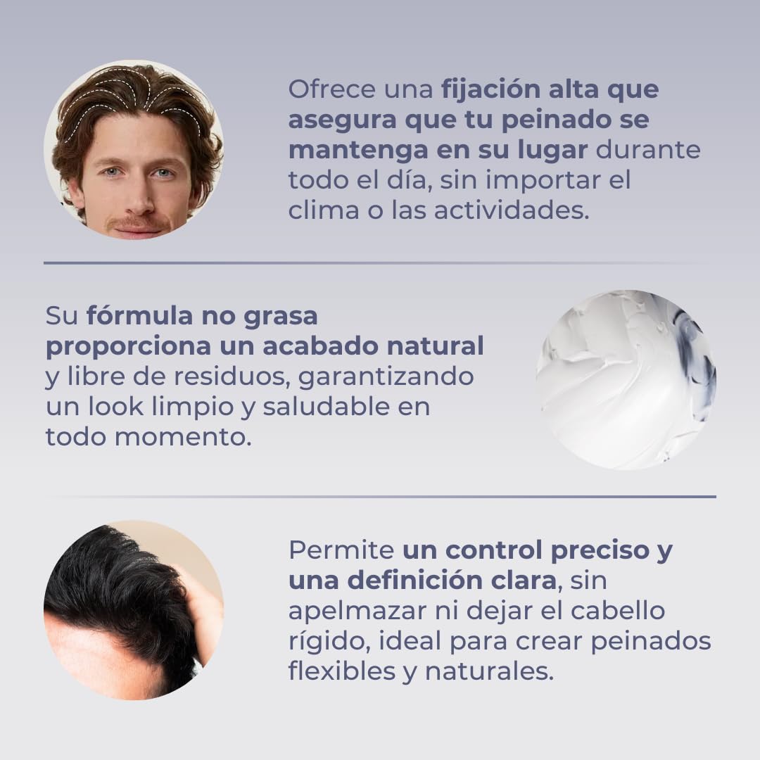 Clocks - Cera Pelo Hombre | Cera Mate Pelo Hombre | Pomada Cabello Mujer | Pomada Pelo | Fijación Fuerte y Flexible | Efecto Mate | Sin Residuos Grasos | Acabado Natural | 80g