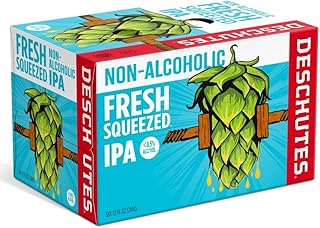 Deschutes Brewery, Non-Alcoholic IPA Fresh Squeezed, 12 Fl Oz, 6 Pack Cans