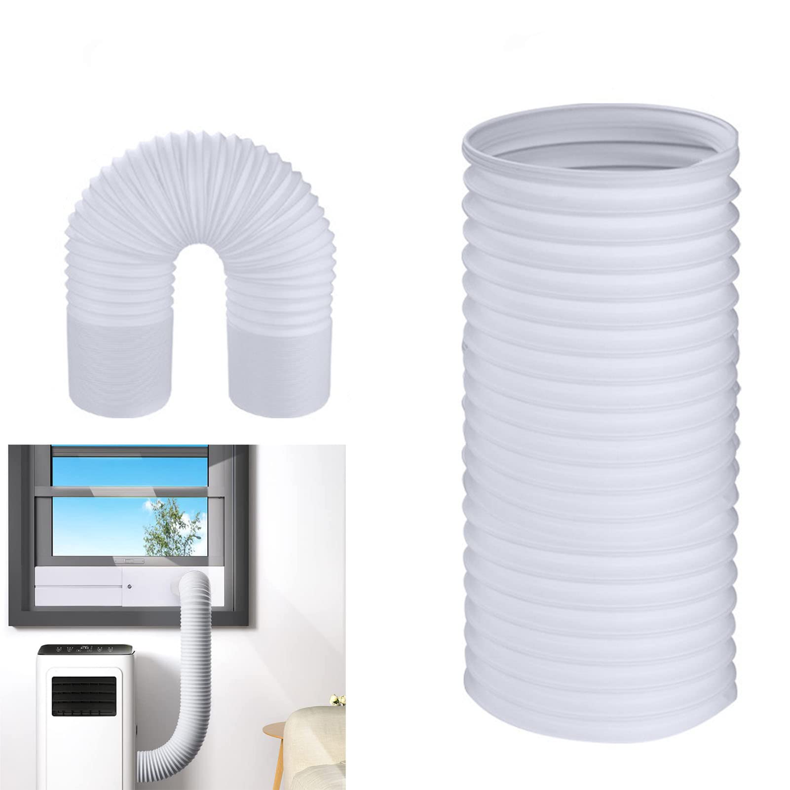 ILGUN Kit Finestra Condizionatore Portatile,condizionatore Portatile Kit Finestra,Guarnizione Finestra Condizionatore,Guarnizione Condizionatore Portatile(Pipe)