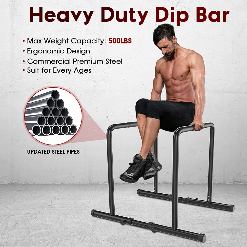 Buy Dripex 500lbs Adjustable Dip Bar Heavy Duty Steel Dip Station, Home