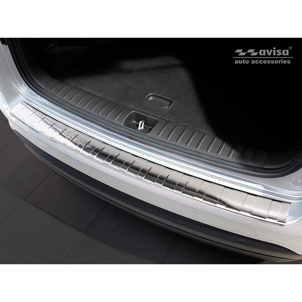 Avisa Edelstahl Heckstoßstangenschutz kompatibel mit Hyundai Tucson FL 2018- 'Ribs'