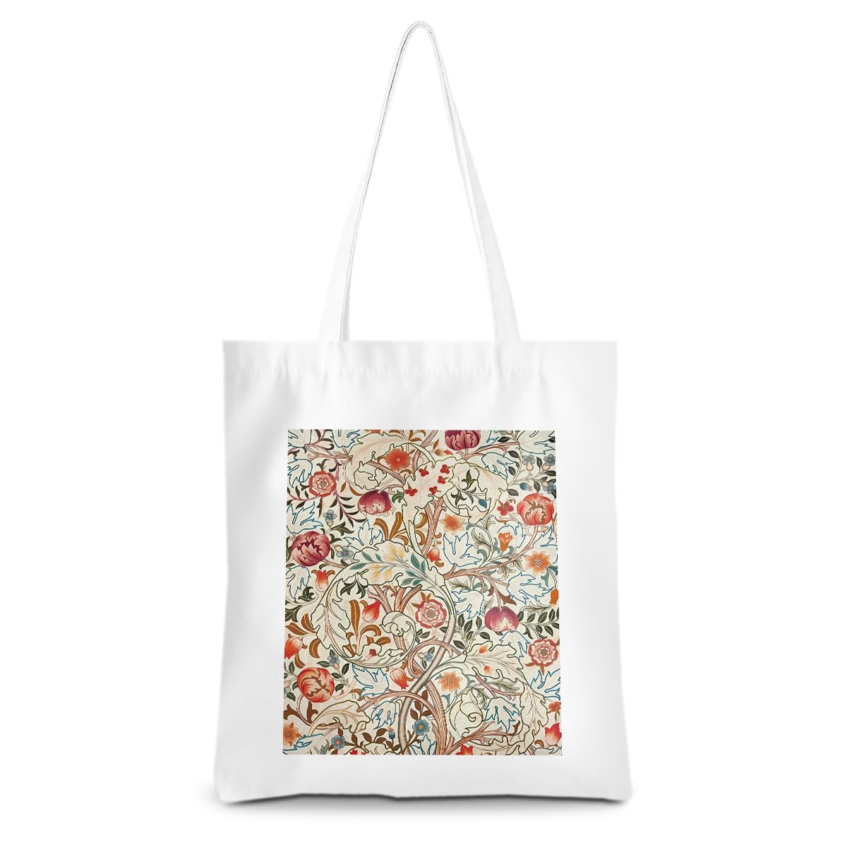 Cute Tote Bag for Women Floral Cat Gifts Boho Butterfly Forest Animals Reusable Grocery Bags Cat Lover Gifts