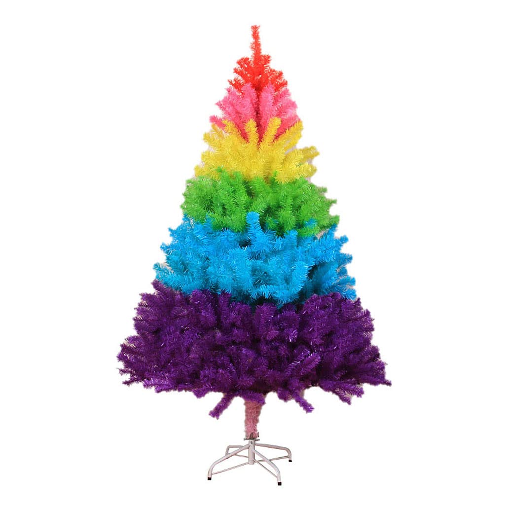 Amazon.co.jp: 3.9/4.9/5.9ft 人工クリスマス ツリー虹色クリスマス