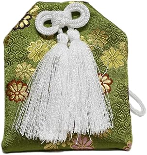 日本製【金襴袋-緑】 懐中仏・香合仏用 8.5cm×7cm