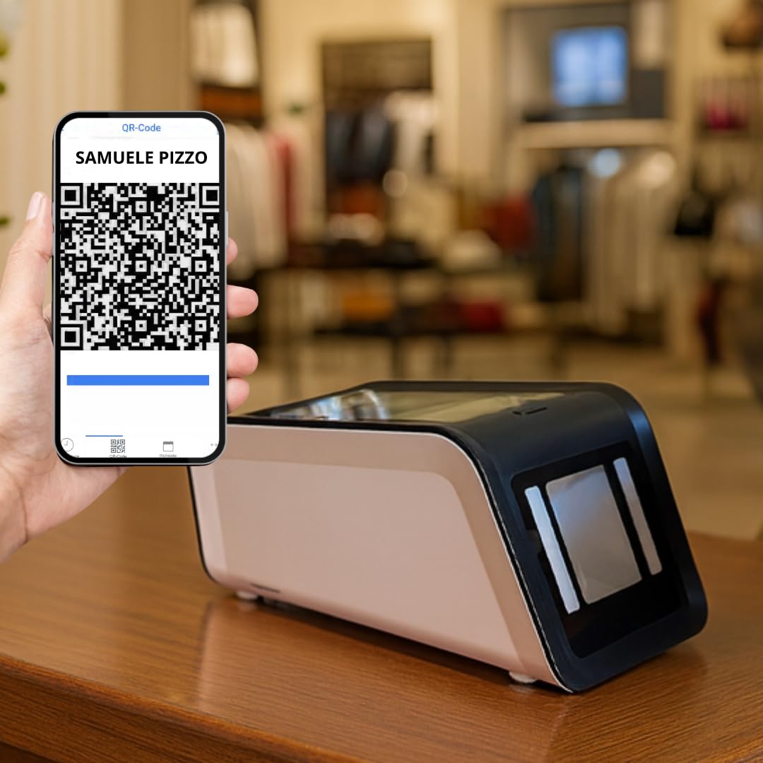 eClock Rilevatore Presenze con QR Code Dinamico, App e Cloud – Timbracartellini Wi-Fi e 4G LTE, Controllo Accessi per Uffici, Negozi e Cantieri.