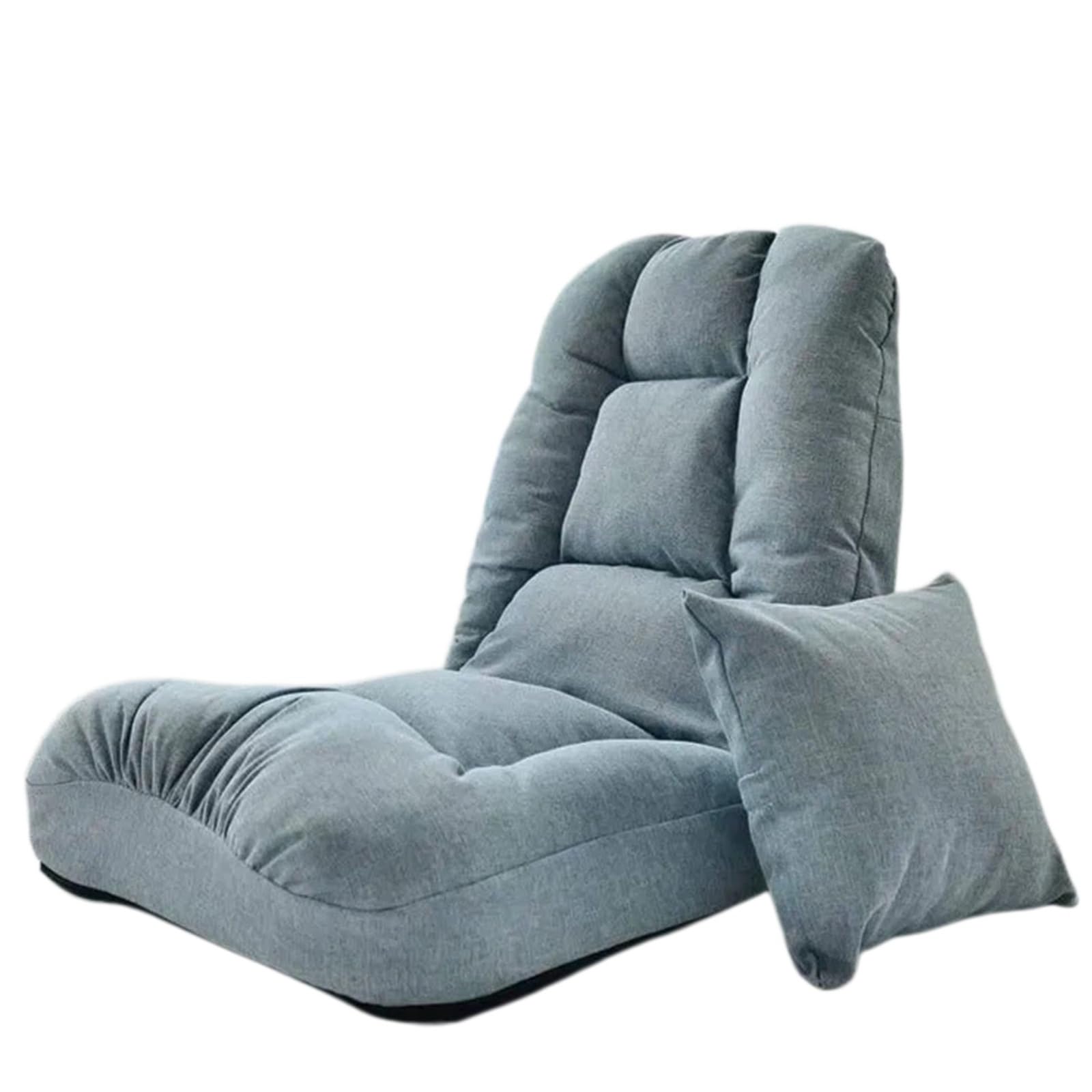 Krzesło podłogowe Składana dmuchana sofa Tatami z oparciem do rozkładanego fotela w akademiku(Blue)