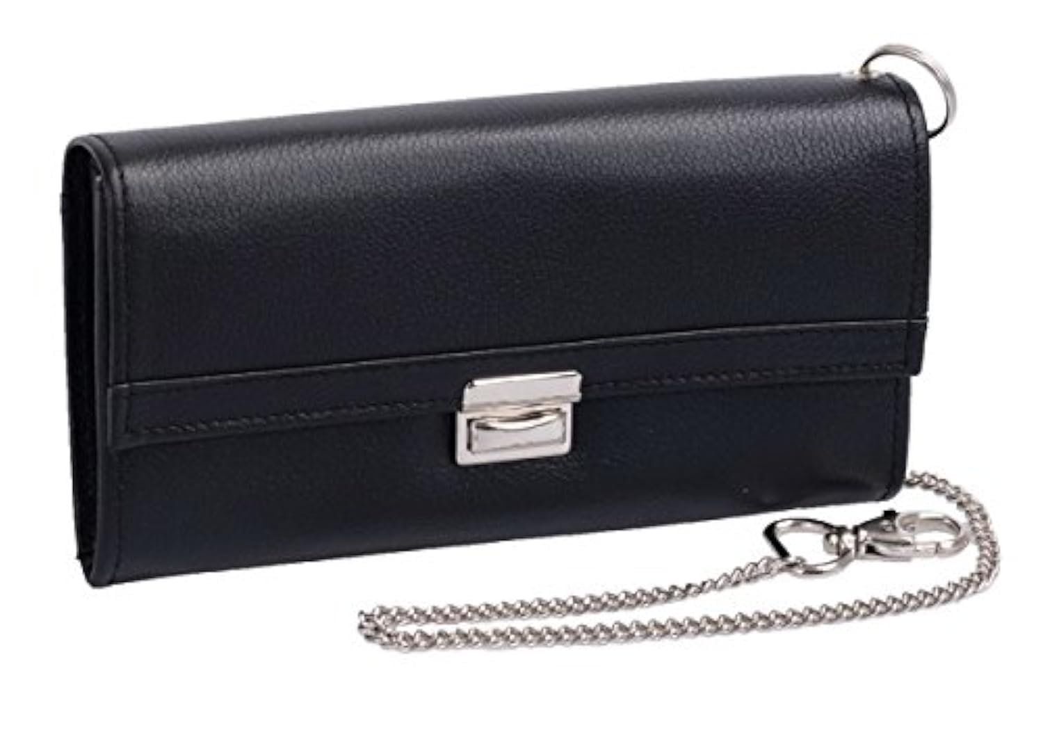 Toscana Leather Waiter's Wallet (161B) with Chain, Black, Genuine Leather, Modern Style, Adults - Unisex, Women in Service Industry, Fashion-Conscious Women, Wallet, Bag