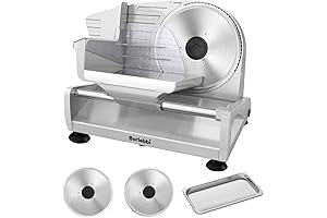 Quiet Electric Meat Slicer with Stainless Steel Blades