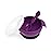 Bumkins Suction Silicone Baby Feeding Set, Bowl, Lid, Spoon, BPA-Free, First Feeding, Baby Led Weaning - Purple