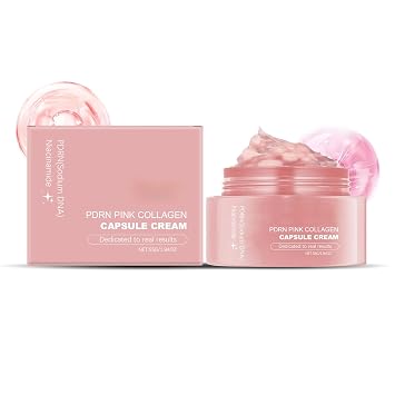 PDRN Pink Collagen Capsule Cream, Lightweight Moisturizing Face Cream with Pearl Extract, 55G/1.94oz