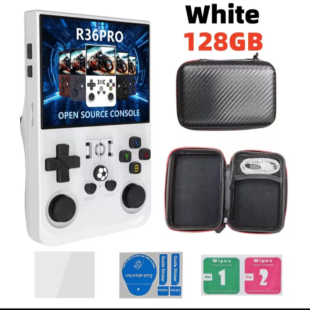 EWDGOES R36S Plus Consola de juegos portátil 4.0 pulgadas 720 * 720 IPS OCA pantalla RK3326 3000mAh r36splus con funda portátil azul lago 64GBVer EWDGOES R36S Plus Consola de juegos portátil 4.0 pulgadas 720 * 720 IPS OCA pantalla RK3326 3000mAh r36splus con funda portátil azul lago 64GBVer