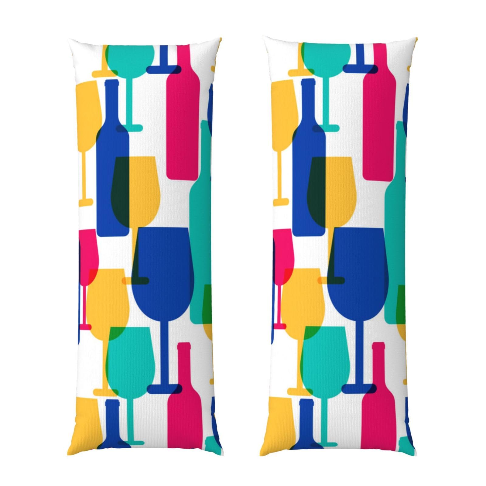 Taie d'oreiller 50,8x137,2 cm vin et cocktail pour une ambiance bistrot chic