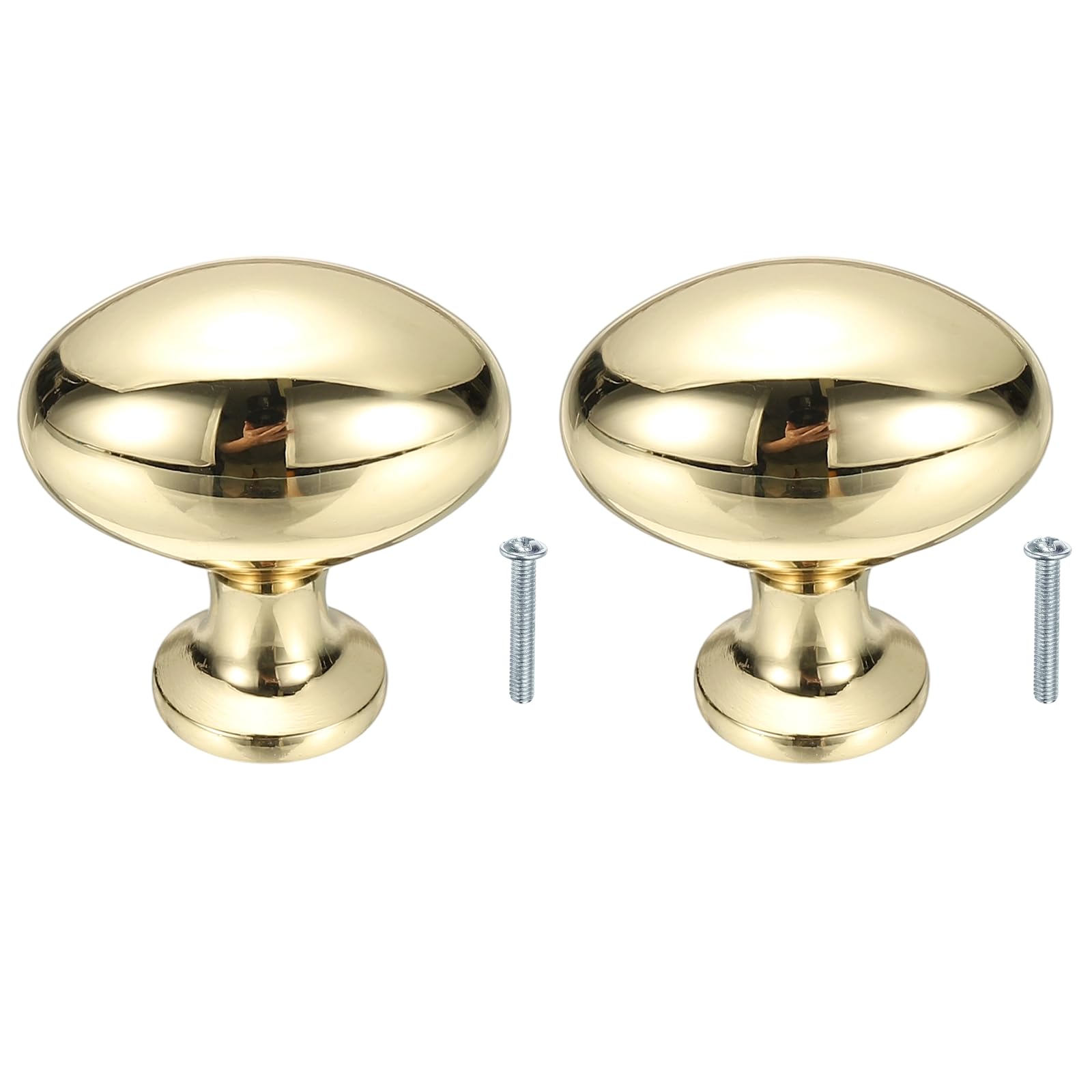 Poignées d'armoire de salle de bain dorées uxcell boutons ovales 3,3 cm pour placard