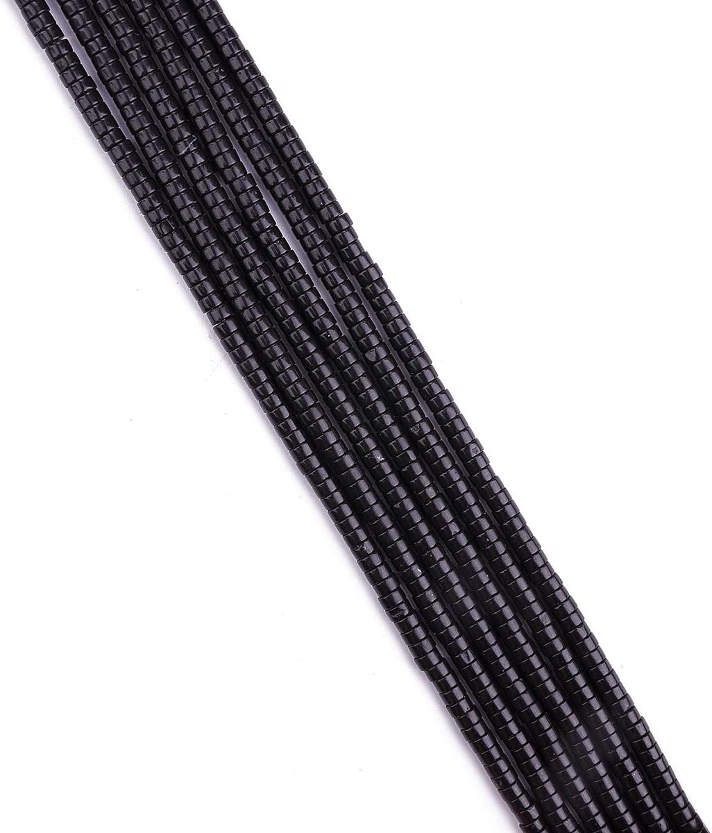 Natural Black Onyx Spacer Beads Caps Loose Semi Gemstone for Beading Jewelry Making 4mmx2mm 38cm Black Onyx 4mm x 2mm