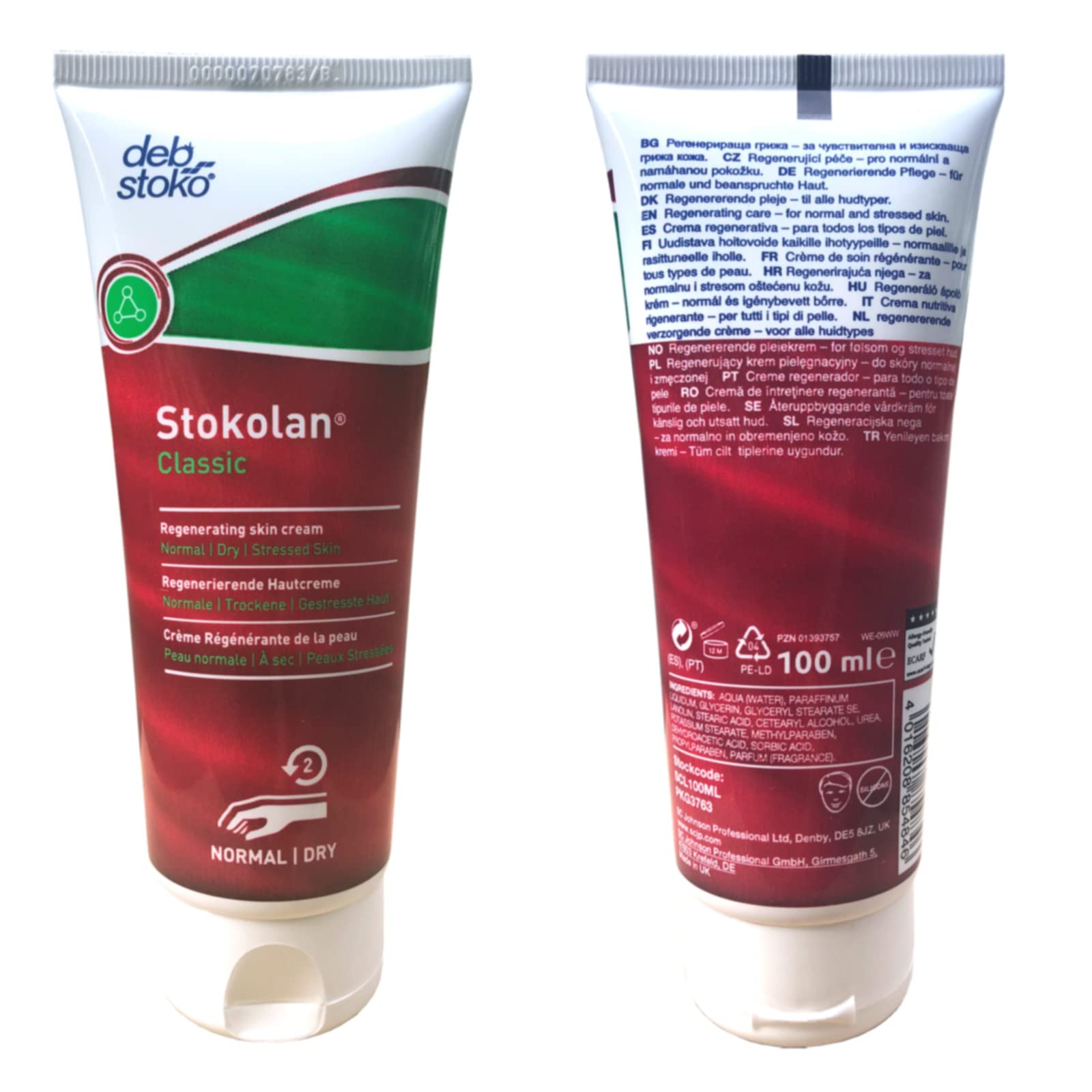 Stokolan Classic - Crema de manos para manos secas (6 x 100 ml)
