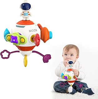 Montessori Silicone Pull Cord Activity Toy, Toy from 1 Year, Baby Motor Skills Toy, Sensory Toy from 1 Year, Motor Skills Toy, 8 in 1 Montessori Baby Toy, Boy Girl Gift