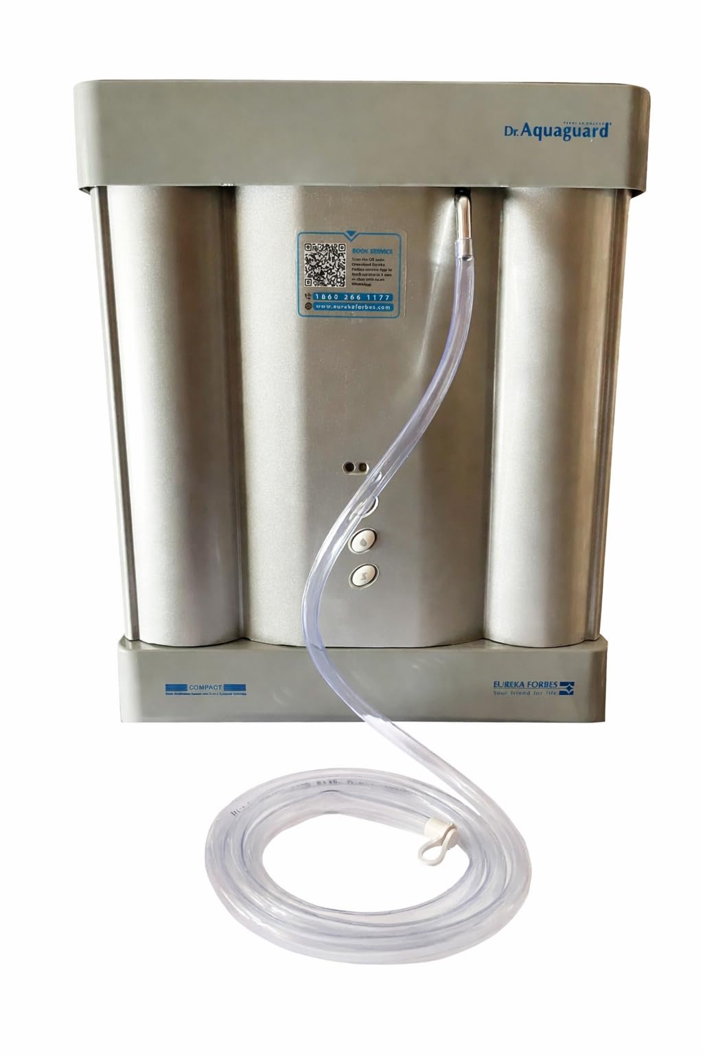 Transparent PVC Silicone Flexible Tube Pipe Compatible with Eureka Forbes Dr Aquaguard Compact Model Pot Filling, Extension Tube With Stopper 1.5 Meter (5 Ft)